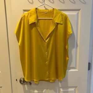 Yellow Satin Women's Top